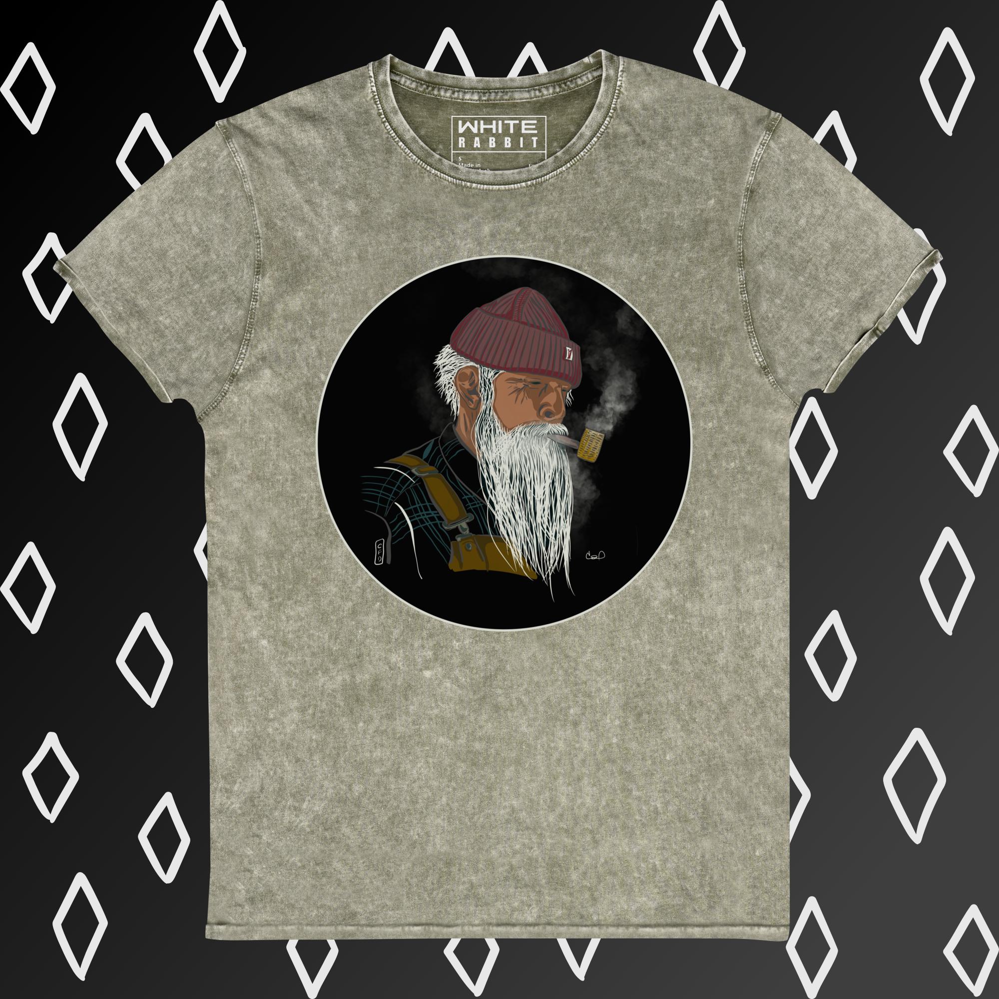Fisherman and his pipe Denim T-Shirt